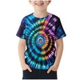 thumbnail image 1 of THDHVS Boys Shirts,Boys T Shirts,Kid's Short Sleeve Print Pattern T-shirt Round Neck Casual Versatile Top for Kids Multicolor 14-15 Years, 1 of 4