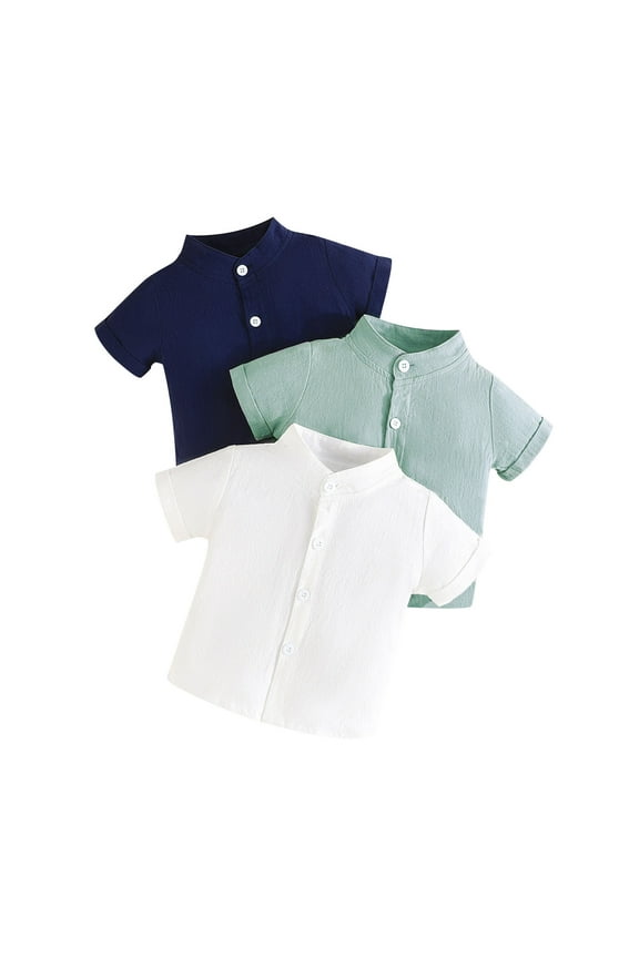 Boys Shirts,Shirts for Boys,Baby Boys Multipack Short Sleeve Pique Polos Multicolor 6-12 Months