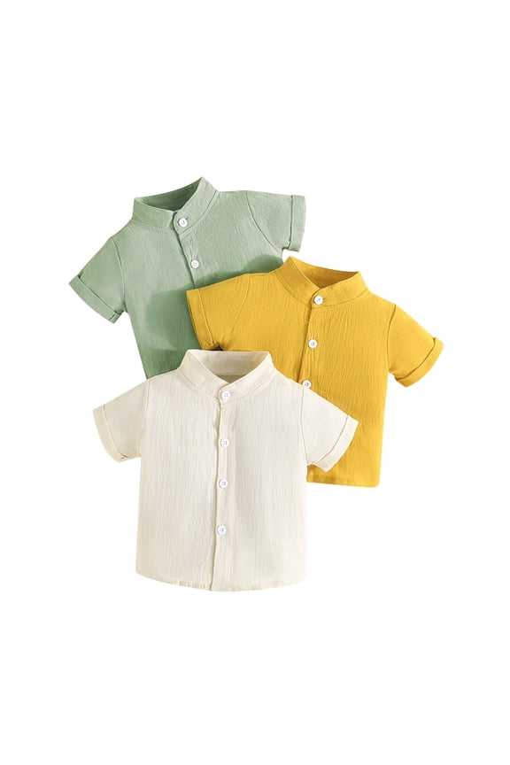 Boys Shirts,Shirts for Boys,Baby Boys Multipack Short Sleeve Pique Polos Multicolor 9-12 Months