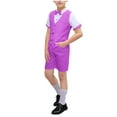 thumbnail image 1 of Summer Savings Clearance 2025! THDHVS Boys Suit,Boys Summer Outfits,Solid Color Casual Performance Suit Formal Dress and Wearing A Bow Tie Sets Short Sleeve Lapel Sets for Kids Purple 13-14 Years, 1 of 4
