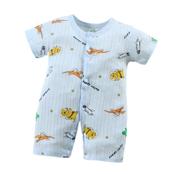 THDHVS Newborn Boy Outfits,Baby Boy Clothes,Unisex Baby Funny Outfit Short Sleeve Bodysuits Romper Green 0-2 Months