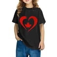 thumbnail image 1 of THDHVS Girls Summer T-Shirts,Summer Casual Tops for Kids,Girls Short Sleeve Heart Print T-Shirts Casual Cotton Tee Tops Blouse Black 3-4 Years, 1 of 7