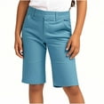 thumbnail image 1 of THDHVS Girls Shorts,Shorts for Girls,Girls' Adjustable Waist Stretch Twill Bermuda Short Blue 13-14 Years, 1 of 5