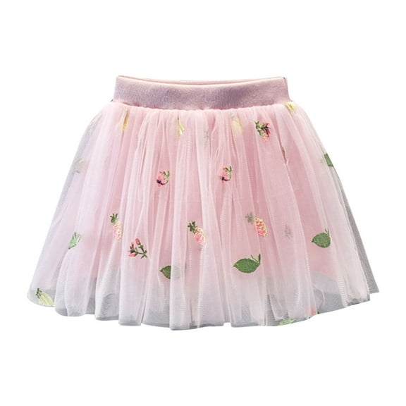 THDHVS Casual Skirts for Girls,Kids Summer Skirts,Girl's Skirt Ruffle Princess Skirt for Little Girl Pink 7-8 Years