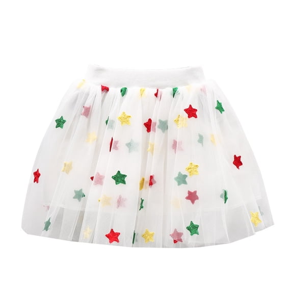 THDHVS Casual Skirts for Girls,Kids Summer Skirts,Skirt for Girls Princess Dance Skirts Toddler Girl Skirt White 7-8 Years