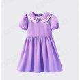 thumbnail image 1 of THDHVS Girls Casual Dresses,Summer Dresses for Kids,Fashion Girls Summer Short Sleeve Round Neck Ruffle Dress Princess Skirt, 1 of 1