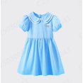 thumbnail image 1 of THDHVS Girls Casual Dresses,Summer Dresses for Kids,Fashion Girls Summer Short Sleeve Round Neck Ruffle Dress Princess Skirt, 1 of 1