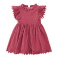 thumbnail image 1 of Summer Savings Clearance 2025! THDHVS Girls Summer Dress,Girls' Dresses,Floral Print Dress for Girls with Flying Sleeves Pleated Skirt for Girls Summer Girls Skirt, 1 of 3