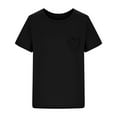 thumbnail image 1 of THDHVS Girls Summer T-shirts,Summer Casual Tops for Kids,Girls Shirts Short Sleeve Shirt for Girls Soft Cotton Tees Kids T-shirts Clothes Summer Tops T-Shirt Black 5-6 Years, 1 of 6