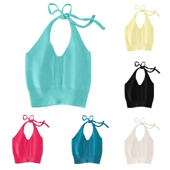 THDHVS Toddler Tank Tops Girls,Tank Tops for Girls,Girls Strappy Neck Vest Summer Sleeveless Shirt Casual Tank Top Yellow 10-11 Years