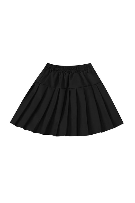 Girls Tennis Skirt,Skirts for Girls,Girl's Tennis Skirts with Shorts Athletic Pleated Skirt Workout Performance Skorts with Pockets for Kids Black 14-15 Years