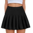 thumbnail image 1 of THDHVS Casual Skirts for Girls,Kids Summer Skirts,Girls Skorts Flowy Athletic Shorts Kids A Line Pleated Tennis Golf Skirts Black 6-7 Years, 1 of 4