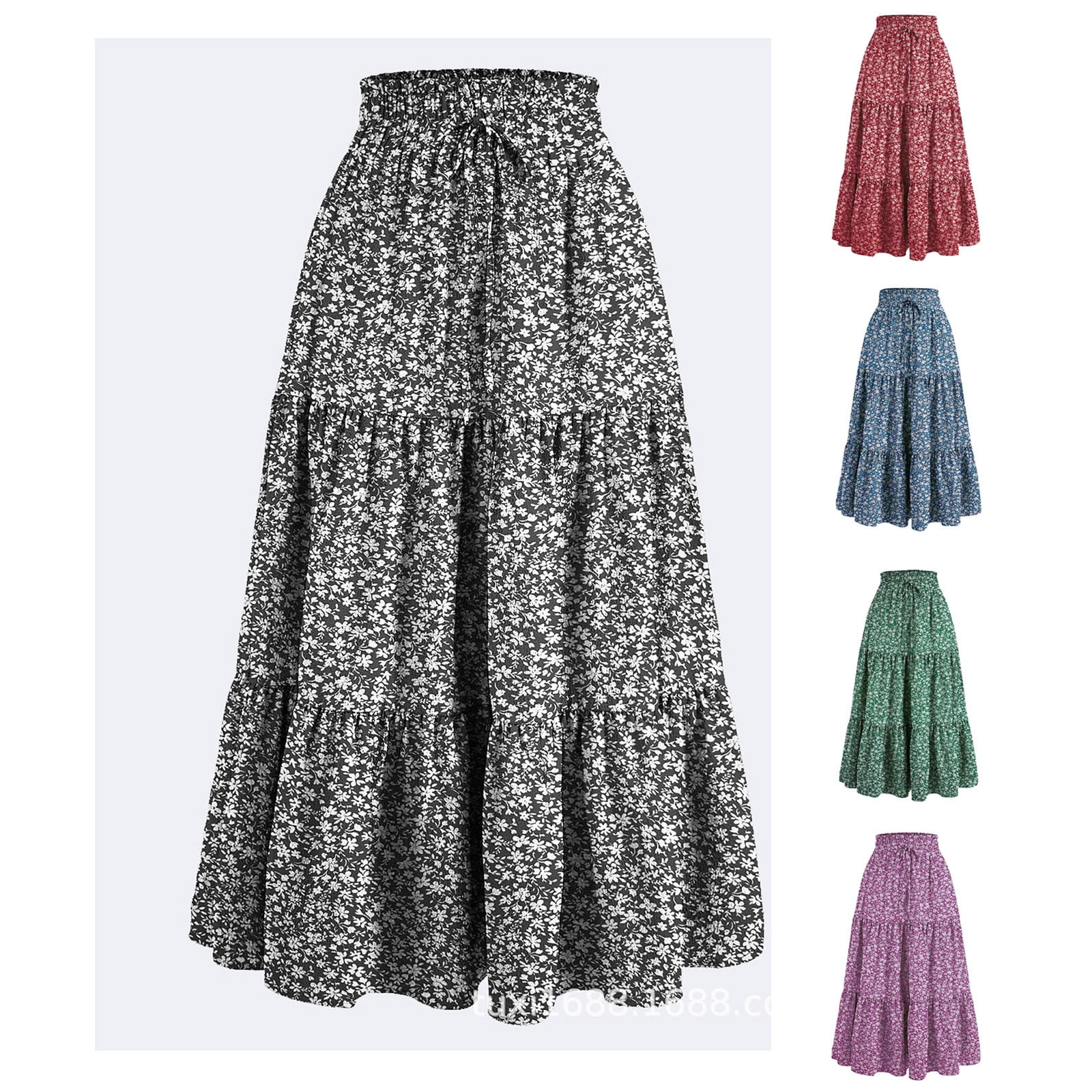 THDHVS Maxi Skirt,Skirts for Women,Fashion Women Casual Summer