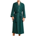 thumbnail image 1 of THDHVS Mens Robe,Robe for Men,Lightweight Mid-Length Robe Available in Plus Size Green 3XL, 1 of 3