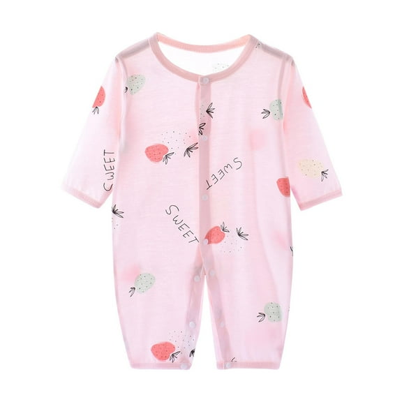 THDHVS Newborn Boy Clothes,Newborn Onesies,Kid's Comfortable Jumpsuit Baby's Summer Long Sleeve Breathable Bag Fart Jacket Pink 3-6 Months