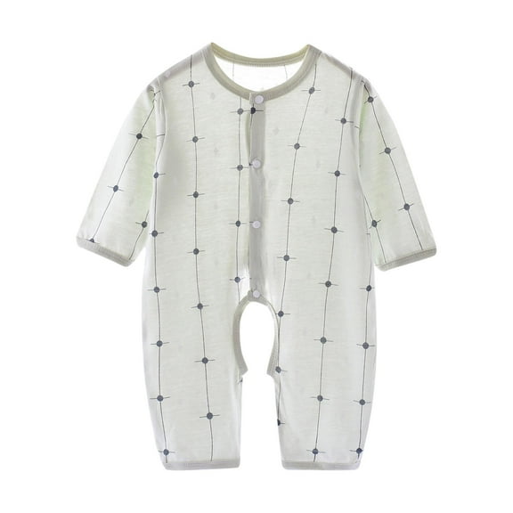 THDHVS Newborn Boy Clothes,Newborn Onesies,Kid's Comfortable Jumpsuit Baby's Summer Long Sleeve Breathable Bag Fart Jacket Green 0-3 Months