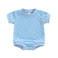 thumbnail image 1 of THDHVS Newborn Girl Casual Outfits,Summer Onesies for Newborn ,Baby Spring Onesie Newborn Climbing Clothes Short Sleeve Thin Ha Clothes Bag Fart Clothes Blue 0-3 Months, 1 of 4