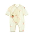 thumbnail image 1 of THDHVS Newborn Girl Outfits,Newborn Onesies Girl,Summer Newborn Baby Cute Embroidered Cotton Thin Clothes Ha Yi Short Sleeve Air-conditioned Clothing Beige 0-3 Months, 1 of 3