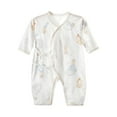 thumbnail image 1 of THDHVS Newborn Casual Outfits,Summer Onesies for Newborn ,Newborn Thin Cotton Clothes Long Sleeve Air-conditioned Crawling Clothes Clothes White 0-1 Month, 1 of 3