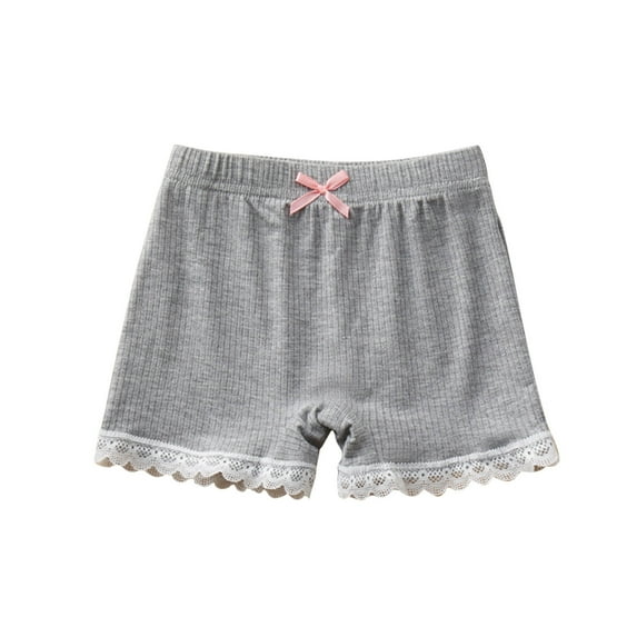 THDHVS Shorts for Girls,Toddler Girl Shorts,Kids'Solid Color Bow Lace Bow Cotton Casual High Waisted Leggings and Shorts