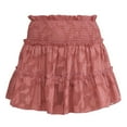 thumbnail image 1 of THDHVS Flowy Skirt,Skirts for Women,Women's Pleated Skirt Chiffon Elastic Waist A-Line Mini Length Skirt Watermelon Red XL, 1 of 6