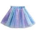 thumbnail image 1 of THDHVS Skirts for Girls,Girls Skirts,Girls Layered Skirt Dance Dress Ruffle Tiered Clubwear Blue 5-6 Years, 1 of 3