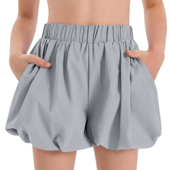 THDHVS Skorts for Girls,Girls Skorts,Summer Girls Skirts Skorts Built in Shorts Elastic Flared Flowy Tennis Athletic Skirts Skorts for Girls Gray 4-5 Years