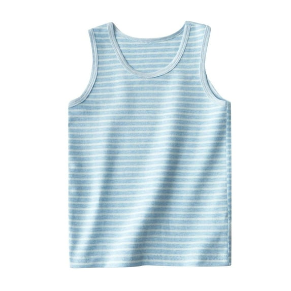 THDHVS Tank Tops for Girls,Girls Tops,Sleeveless Cotton Tees for Everyday Wear Layering or Summer Outfits Light Blue 7-8 Years