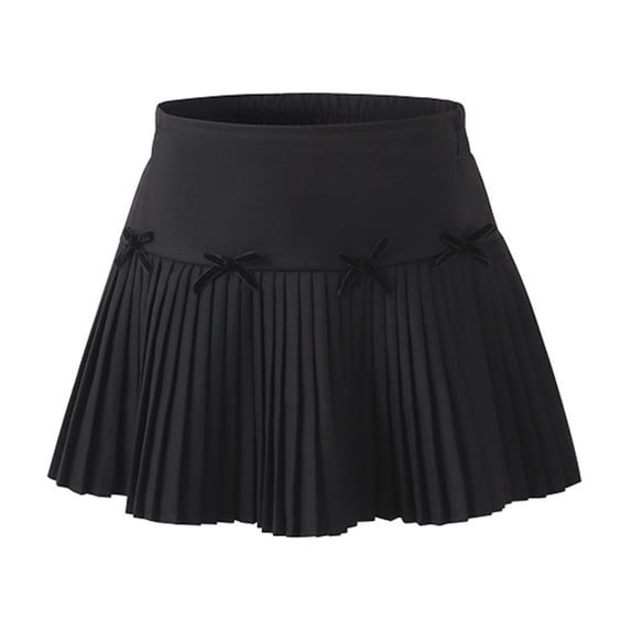 THDHVS Uniform Skirts for Girls,Skirt with Shorts Underneath,Girls Pleated Skirts with Shorts Athletic Tennis Skorts Sport Performance Skirt with Pockets 10-11 Years