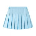thumbnail image 1 of THDHVS Uniform Skirts for Girls,Girls Skorts,Girls Skorts High Waist Athletic Skirts with Shorts Stretchy Activewear for Teens Kids Performance Tennis Blue 12-13 Years, 1 of 2