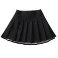 thumbnail image 1 of THDHVS Casual Skirts for Girls,Kids Summer Uniform Skirts,Kids Adjustable Waist Stretchy Pleated Skort Girls School Uniform Skirt Black 14-15 Years, 1 of 3