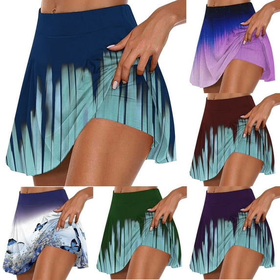 THDHVS Workout Shorts Women,Athletic Shorts for Women,Athletic Shorts for Women Flowy Running Shorts with Pockets Workout Tennis Skorts White XL