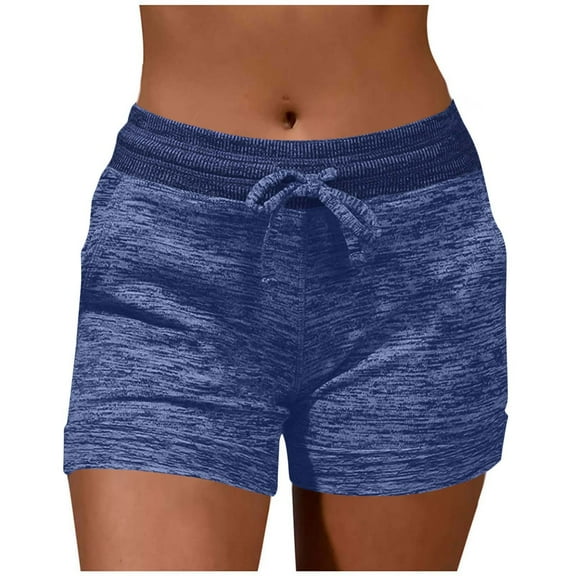 THDHVS Workout Shorts Women,Athletic Shorts for Women,Workout Gym Shorts Casual Lounge Set Ladies Active Athletic Apparel with Pockets Navy S