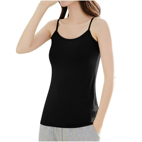 Wdfiry Tank Tops for Women Fashion Casual Solid Color Sleeveless T-shirt Tops Womens Relaxed Fit Cami Blouses