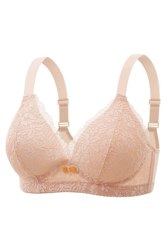 Womens Everyday Bras, Full Coverage Seamless Bra Push Up Non Slip Deep V Plunge Underwire Bras for Women Super Padded Add 2 Cups XS-XL