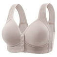 thumbnail image 1 of Womens Front Closure Bras, Daisy Lace Bras for Women Front Closing No Underwire Comfort Senior Wireless Snap Closing Bra Full Coverage 36-44, 1 of 2