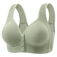 thumbnail image 1 of Womens Front Closure Bras, Daisy Lace Bras for Women Front Closing No Underwire Comfort Senior Wireless Snap Closing Bra Full Coverage 36-44, 1 of 7