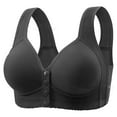 thumbnail image 1 of Womens Front Closure Bras, Daisy Lace Bras for Women Front Closing No Underwire Comfort Senior Wireless Snap Closing Bra Full Coverage 36-44, 1 of 2