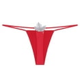 thumbnail image 1 of Womens Thong Panties, G-String Thongs for Women Cotton T-back Lace Hollow Out Low Waist Thongs Breathable Cheeky Sexy Underwear Panties S-2XL, 1 of 5