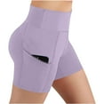 thumbnail image 1 of Summer Savings Clearance 2025! itsun Biker Shorts for Women with Pockets, High Waisted Workout Shorts, Athletic Running Shorts, Leggings Shorts Yoga Shorts Purple M, 1 of 5