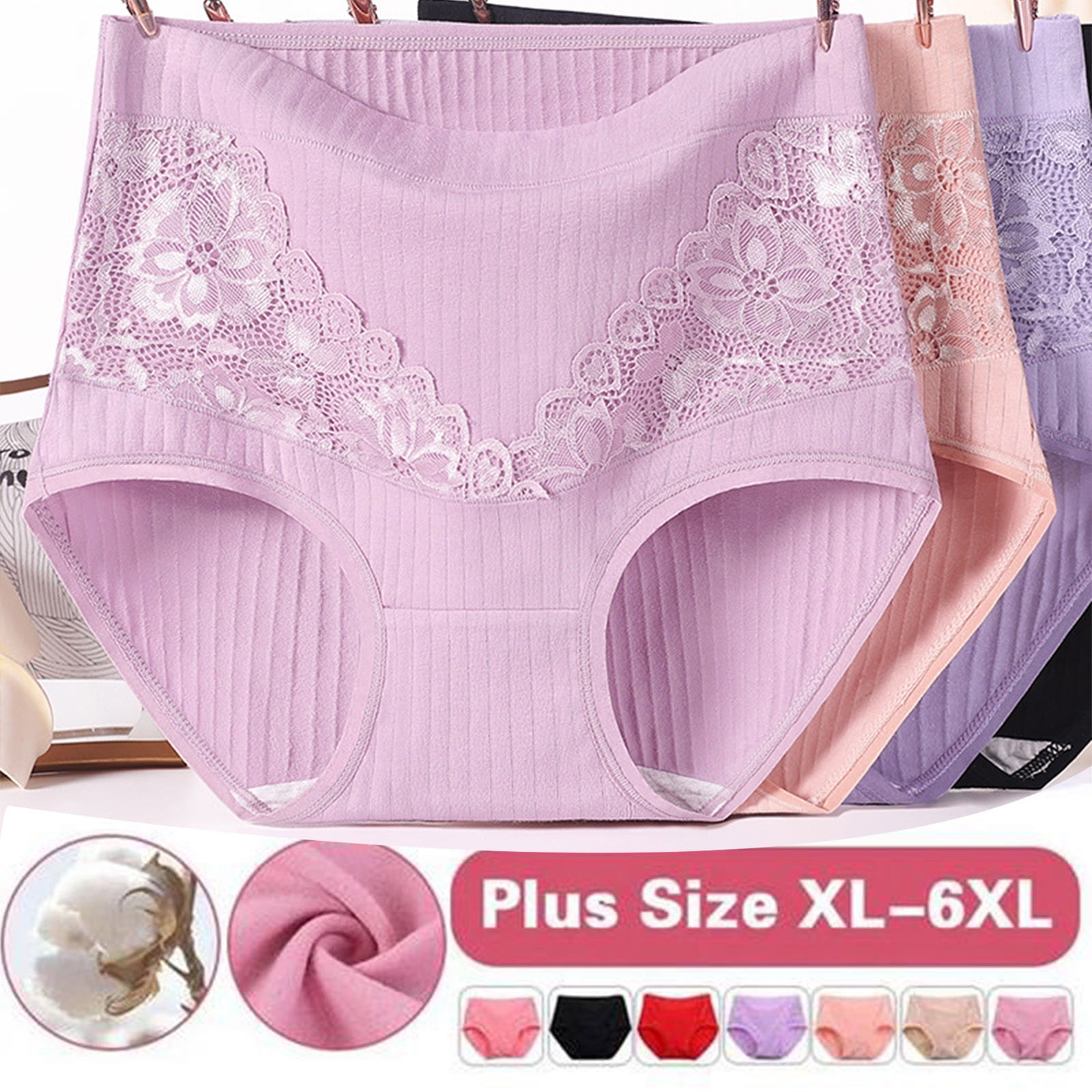 Summer Savings Clearance 2025! itsun Plus Size Womens Underwear, Cotton