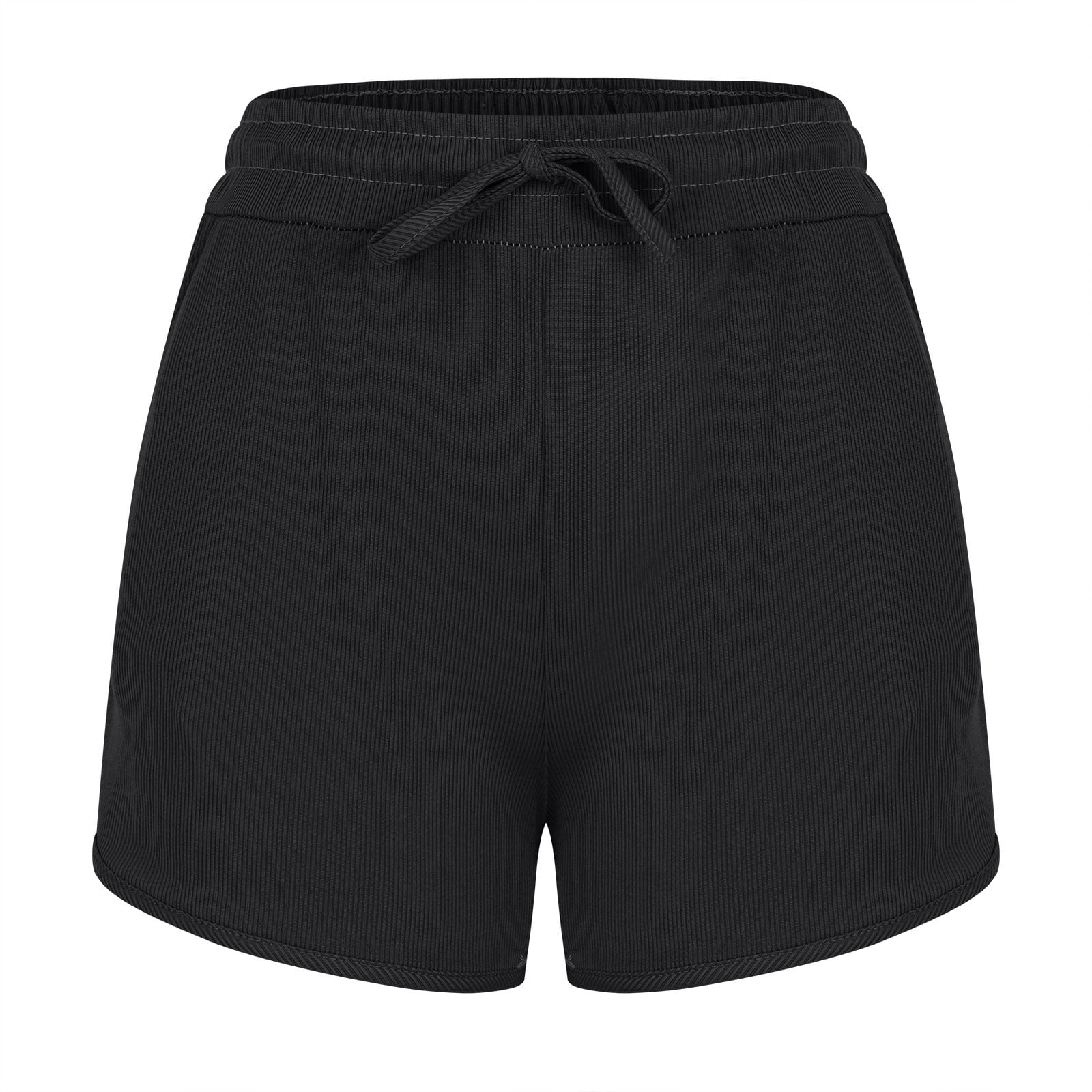 Ydojg Women Shorts Summer Casual Loose Checkered Shorts