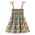 thumbnail image 1 of loopsun Summer Toddler Girls Sleeveless Sling Dress Graphic Print Children's Clothing Multicolor 5-6 Years, 1 of 6