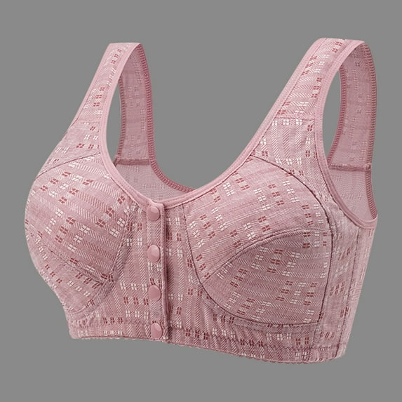 loopsun Womens Plus Size Bra, Women Underwear Cotton Comfortable U-shaped Back Without Steel Rings Three-Dimensional Cup Underwear Bra