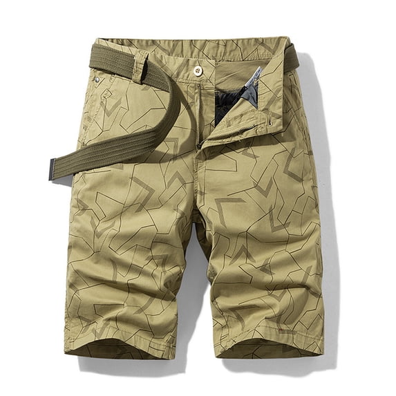 AKAFMK Men's and Big Men's Cargo Shorts Lightweight Multi Pocket Casual Short Pants Khaki