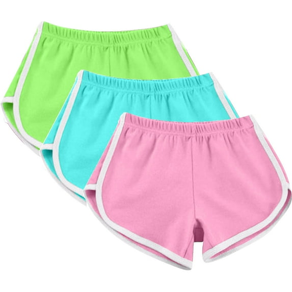 Summer Savings Clearance! Atogsazn Women's Athletic Shorts Running Shorts Sporty Short Gym Elastic Workout Shorts Casual Summer Shorts Z-3PC Pink XXXL