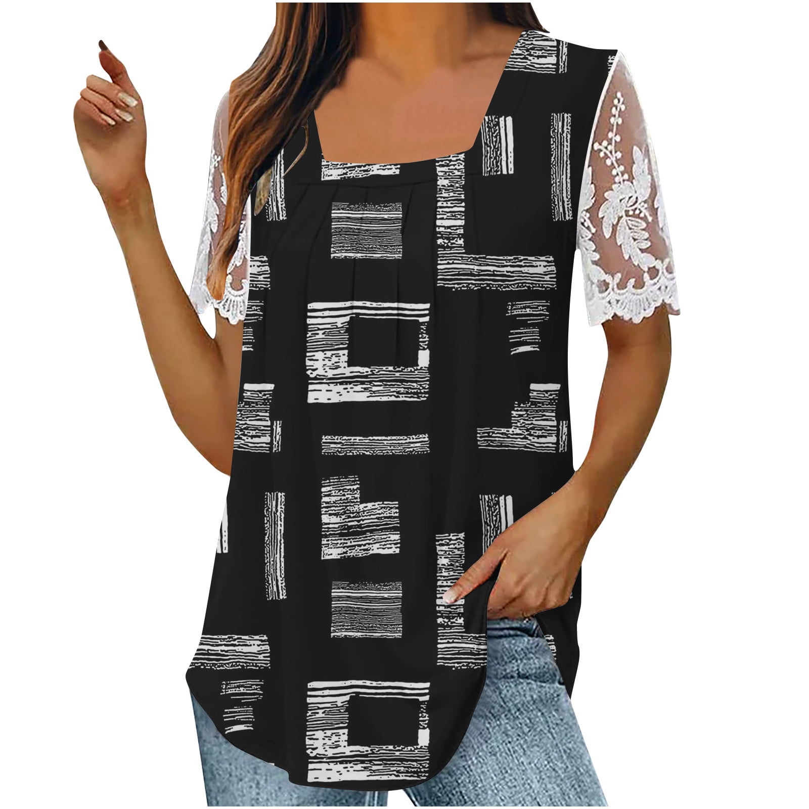Summer Savings Clearance Blouse Xihbxyly Blouses for Women Fashion 2024