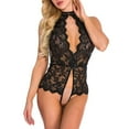 thumbnail image 1 of Clothing 2025 Bodysuit for Women Teddy Underwear Open Crotch Jumpsuit Lace Sexy Lingerie for Curvy Women, 1 of 1