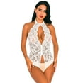 thumbnail image 1 of Summer Savings Clearance Bodysuit for Women Teddy Underwear Open Crotch Jumpsuit Lace Sexy Lingerie for Curvy Women, 1 of 9