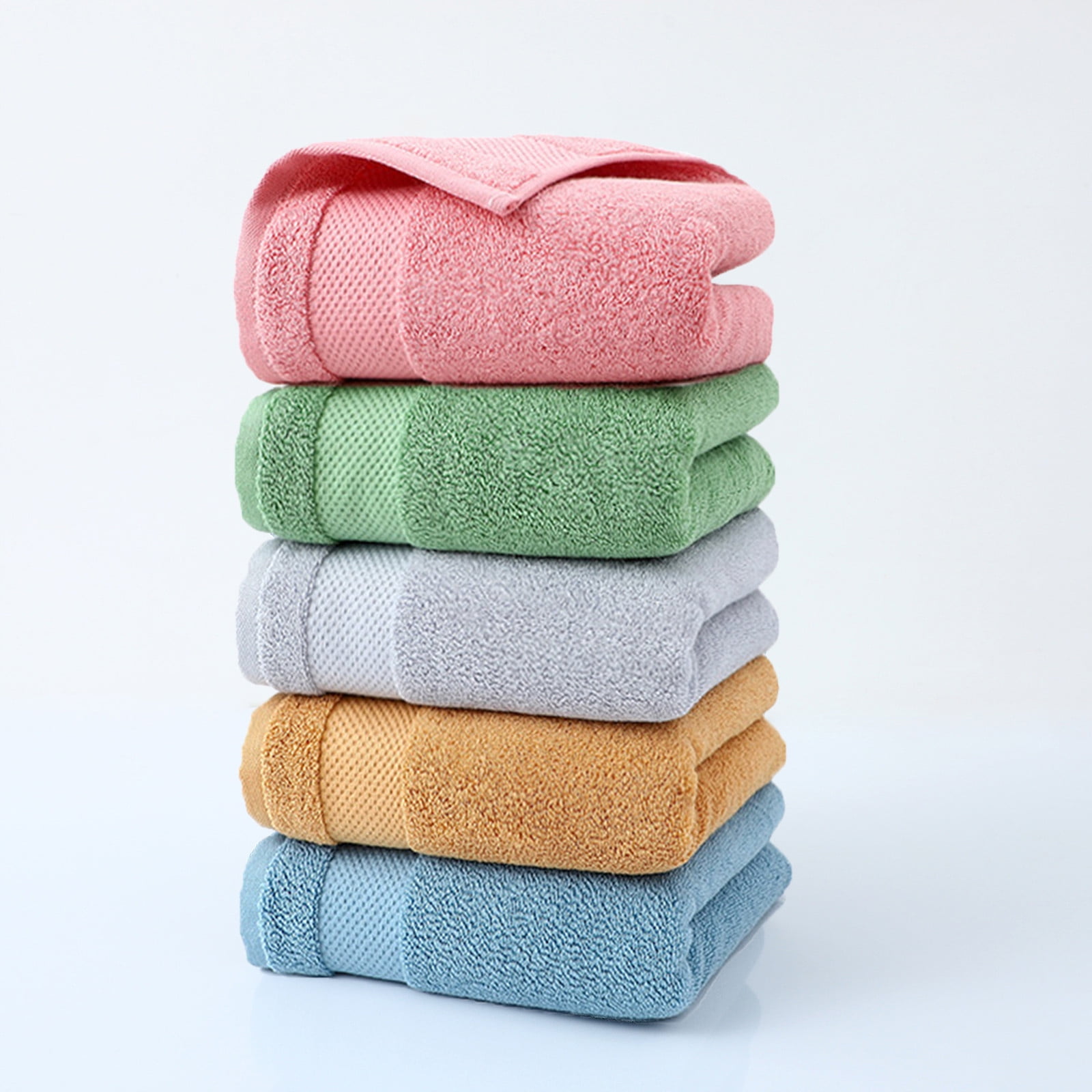 Summer Savings Clearance! Boovnll 5 Pack Hand Towels for Bathroom, 13x29" Super Soft & Absorbent Quick Dry Solid Color Cotton Towels, Thicken Microfiber Hand Towels for Hotel, Pool, Spa, Beach, Towels